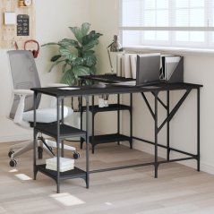 vidaXL vidaXL Biurko, čierne, 139x139x75 cm, materiał drevopochodny