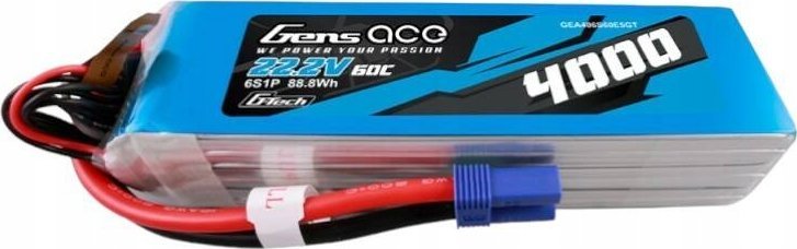Gens Ace akumulátor Gens ace G-Tech 4000mAh 22.2V 60C 6S1P Lipo z konektorem EC5 Plug