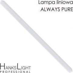 HanksLight Lampa LED HanksLight,white,liniowa,alu,zwiesz,1200mm,down36W,4000K