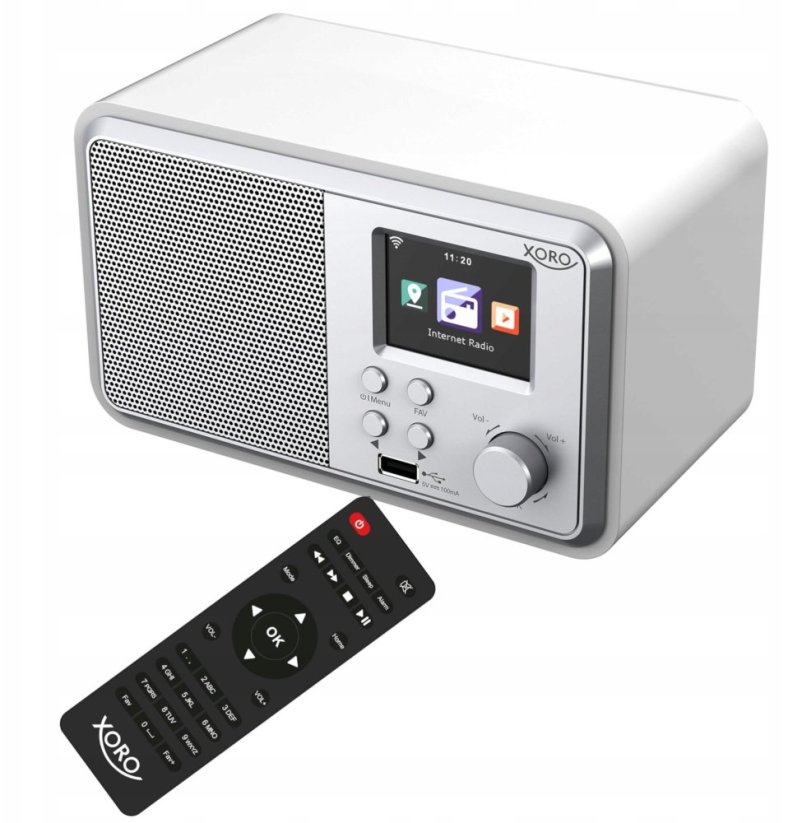 Xoro Xoro DAB 300 IR, Internet Radio, DAB+,BT,USB,UPnP, Weiß