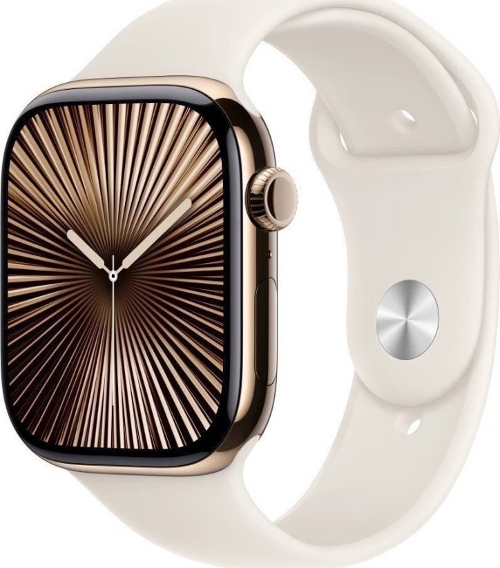 Apple Watch 10 GPS + Cellular 46mm Gold Titanium S/M Biely  (MWYX3QF/A)
