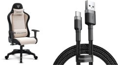 SENSE7 Spellcaster FUKU materiałowy czarno-beżowy + kabel usb