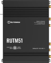 Teltonika Teltonika · Router· RUTM51· Industrial 5G - Router, Wi-Fi 5 (802.11ac), Dual-band (2.4 GHz / 5 GHz), Ethernet LAN, 5G, Black, Industrial router