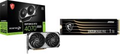 MSI GeForce RTX 4070 SUPER 12G VENTUS 2X OC + Spatium M480 Pro 1TB M.2 2280 PCI-E x4 Gen4 NVMe