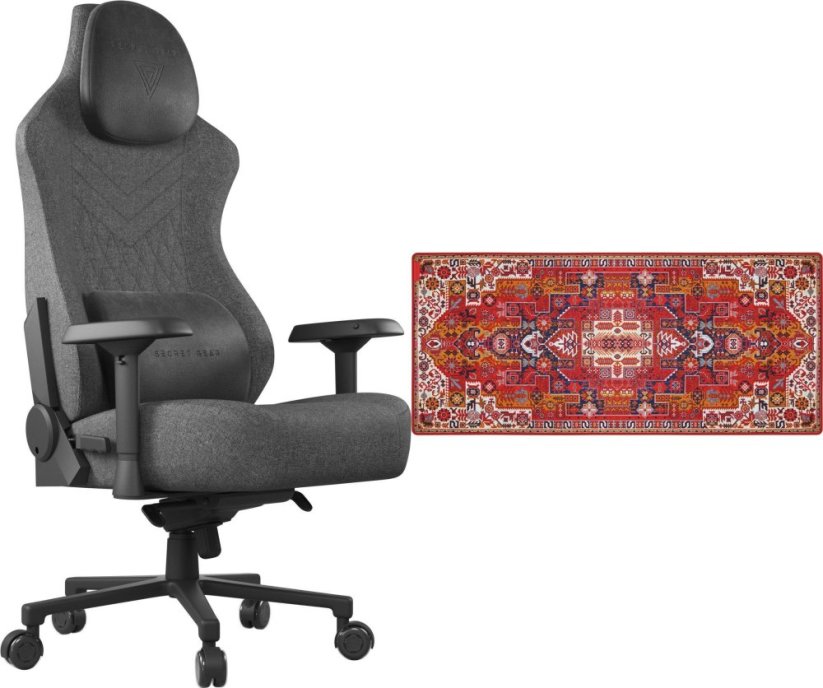 Secret Gear Gaming Chair FX1 Grey + Podkładka Secret Gear Carpet Diem XD-2