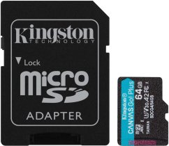 Kingston Canvas Go! Plus (Gen4) MicroSDXC 64 GB Class 10 UHS-I/U3 A2 V30 (SDCG4/64GB)