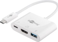 Goobay USB-C - HDMI + USB-C + USB Biely  (62104)