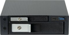 Inter-Tech Na disk twardy ST-7227U na 1x 6,35cm 2,5 cala i 1x 8,89cm 3,5 cala 1x USB 3.0 TypeC 1x USB 3.0 TypeA (88887366)