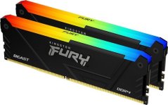 Kingston Fury Beast RGB, DDR4, 16 GB, 3600MHz, CL17 (KF436C17BB2AK2/16)