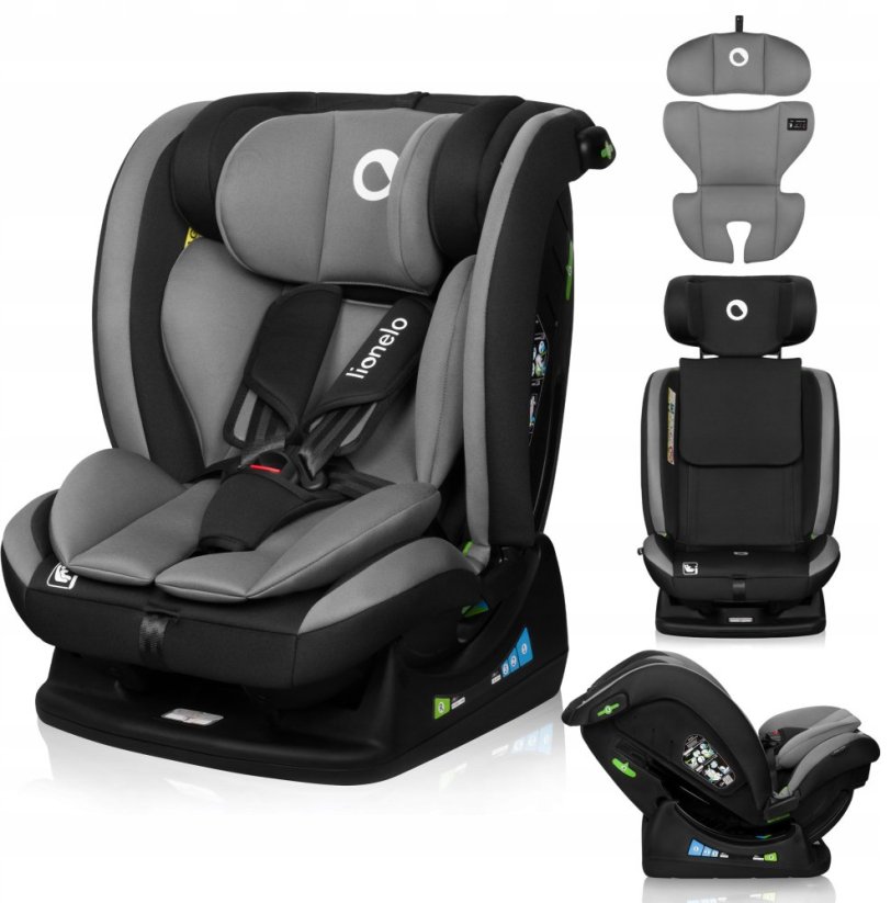Lionelo Automobilinė kėdutė Lionelo Aart I-size, 0-36 kg, grey stone