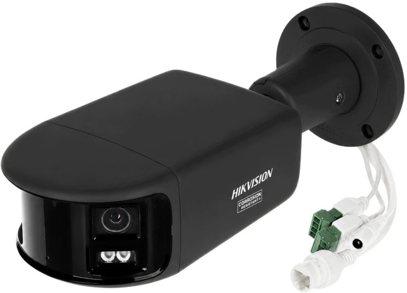 Hikvision panoramiczna AcuSense - 16 Mpx 2 x 2.8 mm (DS-2CD2T127G3P-LIS2UY/SL (180°)BLACK)