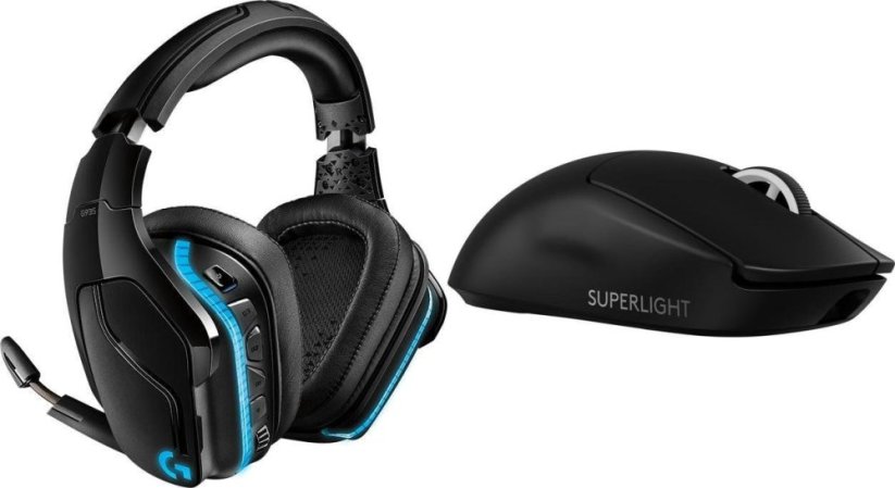 Logitech G935 Niebieskie (981-000744) + G PRO X SuperLight 2  (910-006630)