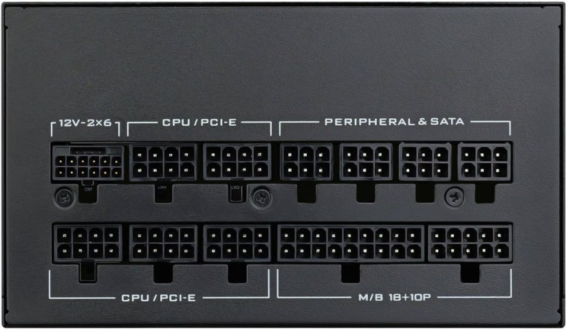 Lian Li SX Series 80 PLUS Prokovinum Zasilacz, w pełni modularny, PCIe 5.1, ATX 3.1 - 1.200 Watt, Čierny