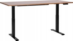 Beliani Biurko regulowane elektrycznie 160 x 72 cm ciemne drevo z Čiernym DESTIN III Lumarko!