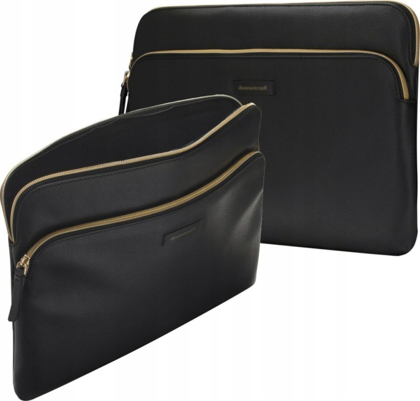 dbramante Paris+ Pebbled full-grain leather sleeve for MacBook Pro 14'' and 14'' Notebook - Night Black