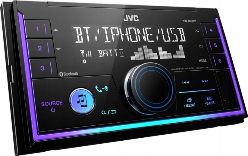 JVC  KW-X850BT 2-DIN USB MP3