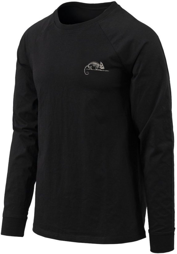 Helikon-Tex T-shirt Long Sleeve (Helikon-Tex Logo) - Čierny