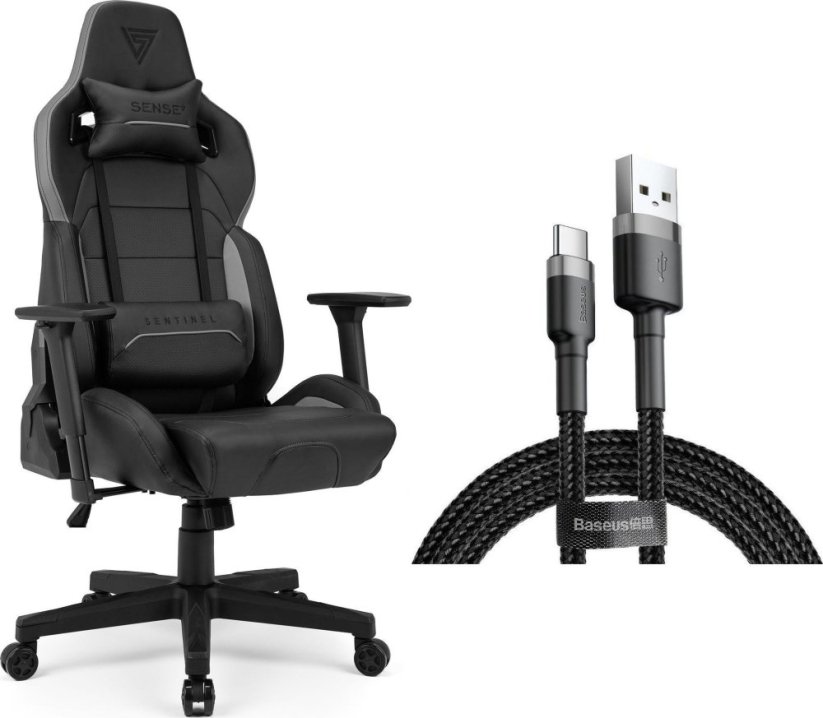 SENSE7 Sentinel black-gray + kabel usb