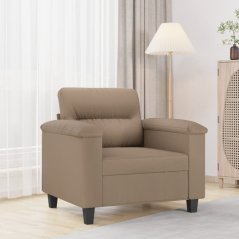 vidaXL Fotel, farba cappuccino, 60 cm, obity sztuczną skórą Lumarko!