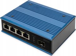 Digitus Digitus 4-portowy Prepínač sieťový Fast Ethernet PoE, przemysłowy, niezarządzany, 1 łącze SFP