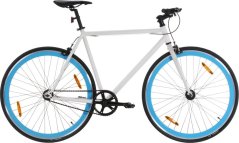 vidaXL Bicykel single speed, biało-Modrý, 700c, 59 cm Lumarko!