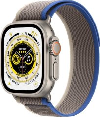 Apple Watch Ultra GPS + Cellular 49mm Titanium Case Trail Loop Small/Medium Szaro-Modrý  (MNHL3WB/A)
