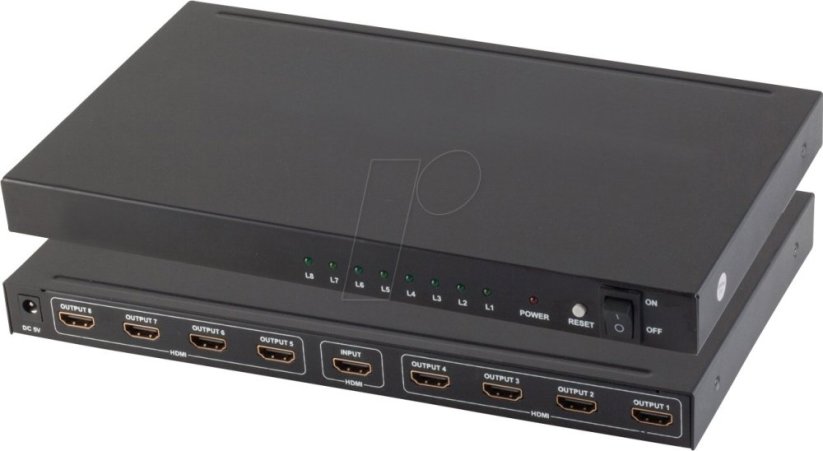 Shiverpeaks Professional HDMI Rozdzielacz 1x8 4K30HZ Čierny (SP05-03008)