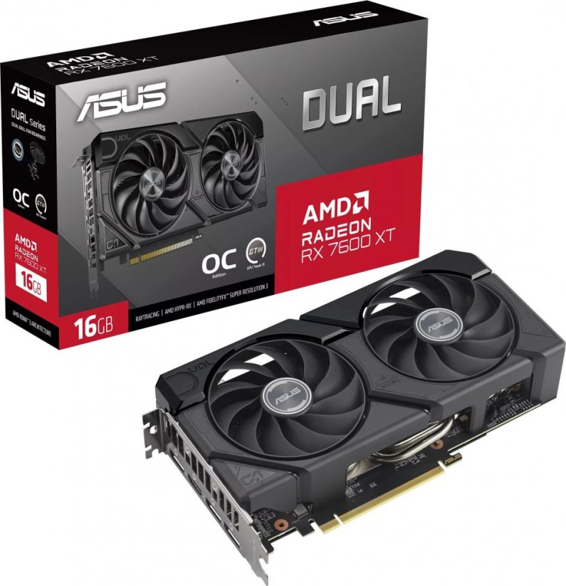 ASUS DUAL Radeon RX 7600 XT O16G