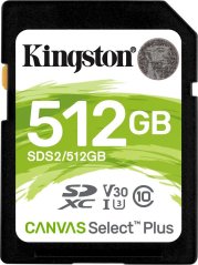 Kingston Canvas Select Plus SDXC 512 GB Class 10 UHS-I/U3 V30 (SDS2/512GB)