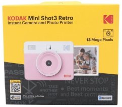 Kodak KODAK natychmiastowy fotoaparát Mini Shot 3 Retro C300R Ružový