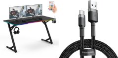 SENSE7 Volt RGB 140 czarne + kabel usb