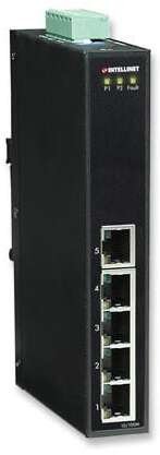 Intellinet Switch 5x RJ45 10/100 przemysłowy IP30, metalowy, na szynę DIN
