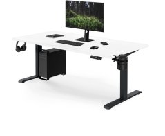 Jan Nowak Elektryczne z regulacją wysokości ergonomiczne Antracitovýowo-biele, 1600x800 mm: ARIA (5907367517460)
