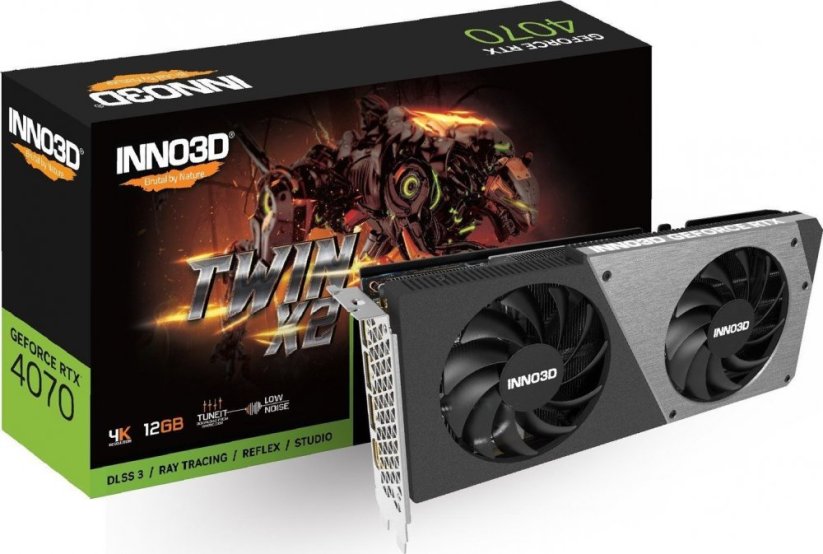 Inno3D GeForce RTX 4070 Twin X2 12GB GDDR6X (N40702-126X-185252N)