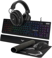 PREYON Zestaw Adepta PREYON Klawiatura Long Claw Alpha (PLCA104B) + Mysz Owl Wired (POW27B) + Słuchawki Storm Fly II Czarne (PSF253B) + Podkładka Falcon Speed M (PFS40)