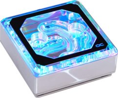 Alphacool Alphacools ice block XPX Aurora Edge Plexi chróme, CPU cooler (transparent / chróme)