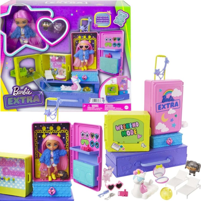 Mattel Extra - Malá Bábika + zvieratáka (HDY91)