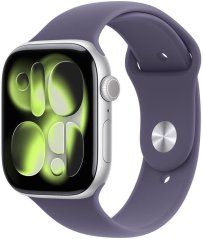 Apple Watch 11 GPS + Cellular 46mm Silver Alu Sport Band M/L Fialový (MFCR4WF/A)