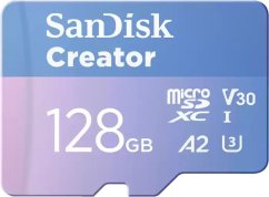 SanDisk Creator MicroSDXC 128 GB Class 10 UHS-I/U3 A2 V30 (SDSQXAA-128G-GN6MS)