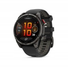 Fenix fenix 8 Pro - 47 mm  AMOLED  Sapphire  Carbon grey DLC titanium with Black/pebble grey silicone band 753759350918