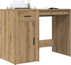 vidaXL Biurko, dub artisan, 100x50x76 cm, materiał drevopochodny