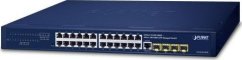 Planet PLANET IPv4/IPv6, 24-Port Zarządzany L2/L4 Gigabit Ethernet (10/100/1000) 1U Modrý