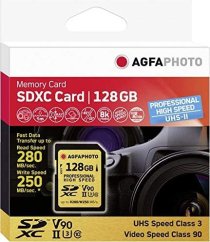 AgfaPhoto Professional High Speed SDXC 128 GB Class 10 UHS-II/U3 V90 (10622)