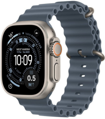 Apple Watch Ultra 3 GPS + Cellular 49mm Natural Titanium / Ocean Band modrý (MEWH4QI/A)