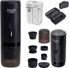 Adler Adler AD 4400 Przenośny elektryczny ekspres ciśnieniowy do kawy - 20 bar - USB