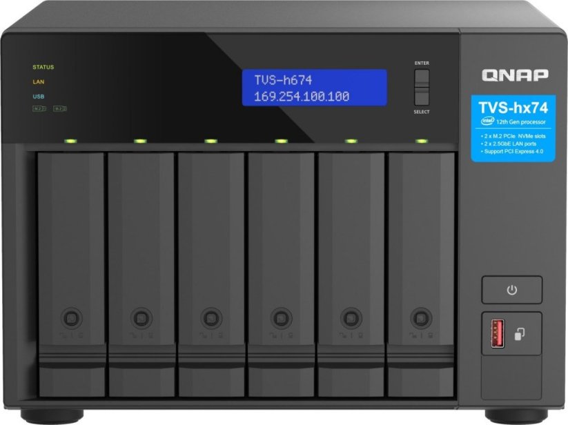 Qnap TVS-h674 (TVS-h674-i3-16G)