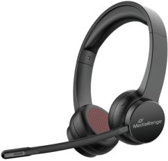 MediaRange Bluetooth ENC Stereo Headset 400mAh bateria Čierny