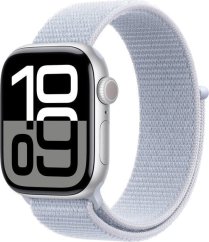 Apple Watch 10 GPS 46mm Silver Alu Sport Loop Modrý