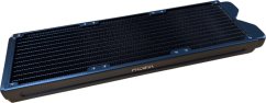 Alphacool Phobya R27-S360 Radiator, 360 mm Radiator, 18 FPI, Kupferlamellen, 2x G1/4-Zoll-Anschlüsse – schwarz