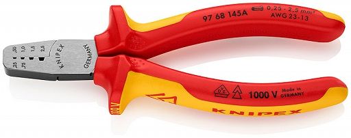 Knipex Kliešte do zaciskania tuLievik 145mm izolowane - 9768145A